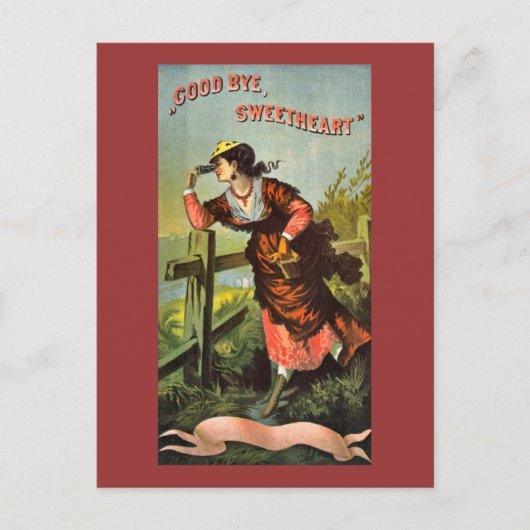 Good Bye, Sweetheart Vintag um 1860 Postkarte (Vorderseite)
