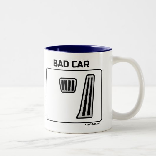 Good Car Bad Car Zweifarbige Tasse (Rechts)