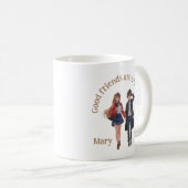 Good Coffee Good Friends are a Treasure Kaffeetasse (VorderseiteRechts)