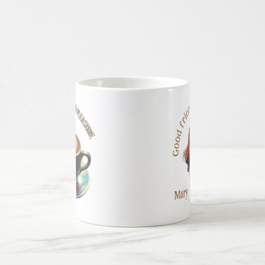 Good Coffee Good Friends are a Treasure Kaffeetasse (Mittel)