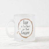 Good Coffee Only Frosted Glass Mug Mattglastasse (Links)