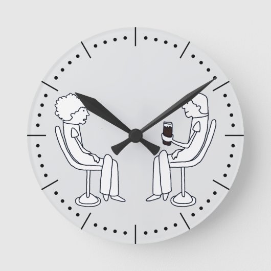 Good Conversation Runde Wanduhr (Vorderseite)