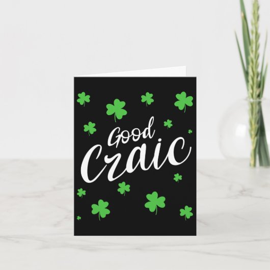 Good Crain Fun Irish Slang Kleeblatts St Patricks Karte (Vorderseite)