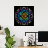 Good Day Bike Mandala mit Circle Text Poster (Heimbüro)