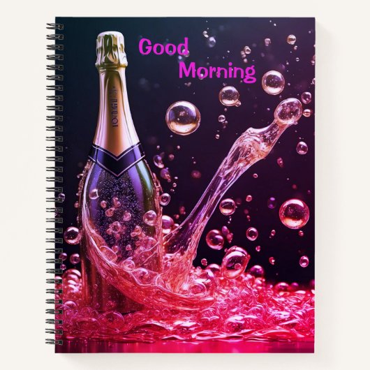 Good Day Sparkling Champagne Spiral Notebook Notizblock (Vorderseite)