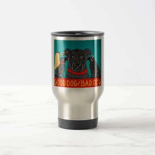 Good Dog Bad Dog Travel Mug - Stephen Huneck Reisebecher (Mittel)
