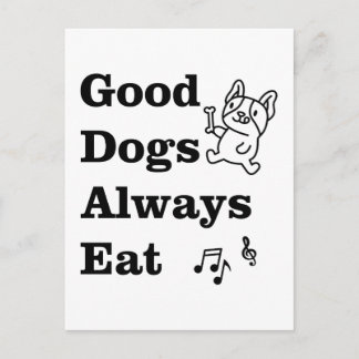 Good Dogs Always Eat GDAE Music Theory Postkarte