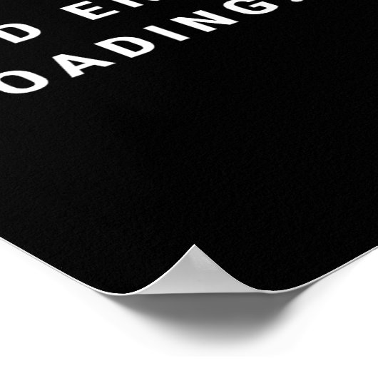 Good Energy Loading... Minimalist  Poster (Ecke)