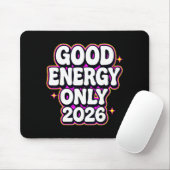 Good Energy Only 2026 Retro Bubble Letter Design Mousepad (Mit Mouse)