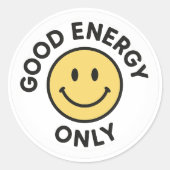 Good Energy Only Cute Similey Sticker (Vorderseite)