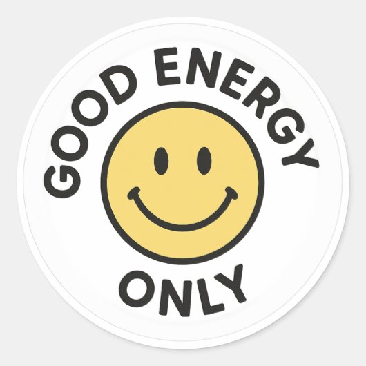 Good Energy Only Cute Similey Sticker (Vorderseite)