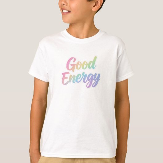 Good Energy Positive Quote Typography Design T-Shirt (Vorderseite)