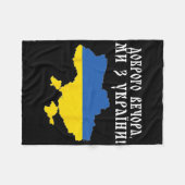 Good Evening Ukraine - Ukrainian Support Patriotic Fleecedecke (Vorderseite (Horizontal))