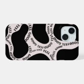 'Good Feel' Abstrakte Typografie iPhone-Hülle iPhone 15 Hülle (Rückseite (Horizontal))
