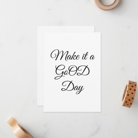 GoOD-Flachnotierkarte Mitteilungskarte (Vorderseite/Rückseite Beispiel)