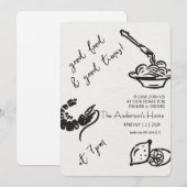 Good Food & Good Times Thanksgiving Einladung (Vorne/Hinten)