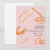 Good Food & Good Times Thanksgiving Einladung (Vorne/Hinten)