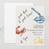 Good Food & Good Times Thanksgiving Einladung (Vorne/Hinten)