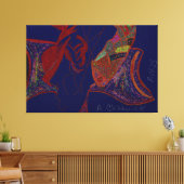 Good Fortune and Happiness Stretched Canvas Print Leinwanddruck (Insitu (Wohnzimmer))