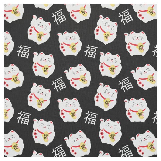 Good Fortune Cat Lucky Charm Stoff (Muster)