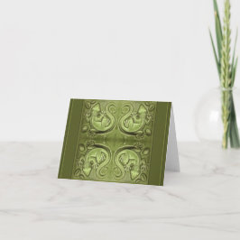 Good Fortune Lizard Tiles Postcard