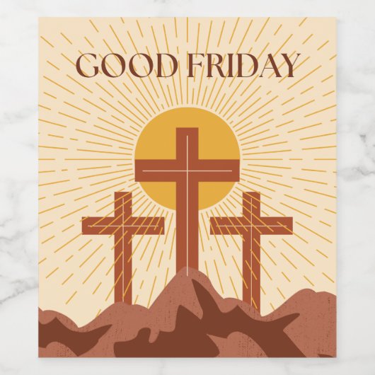 Good Friday Card Weinetikett (Einzelnes Label)