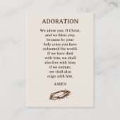 Good Friday Catholic Adoration Prayer Card Platzkarte (Rückseite)