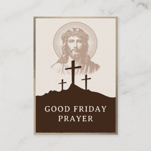 Good Friday Catholic Adoration Prayer Card Platzkarte (Vorderseite)