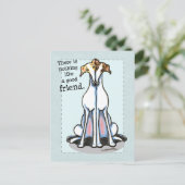 Good Friend Greyhound Lover Postkarte (Stehend Vorderseite)