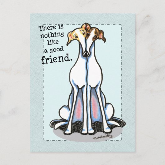 Good Friend Greyhound Lover Postkarte (Vorderseite)