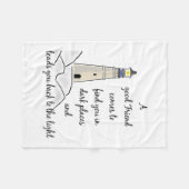 Good Friend Inspiration Zitat Fleecedecke (Vorderseite (Horizontal))
