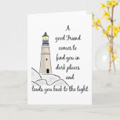 Good Friend Inspiration Zitat Karte (Gelbe Blume)