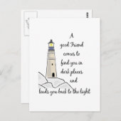 Good Friend Inspiration Zitat Postkarte (Vorne/Hinten)