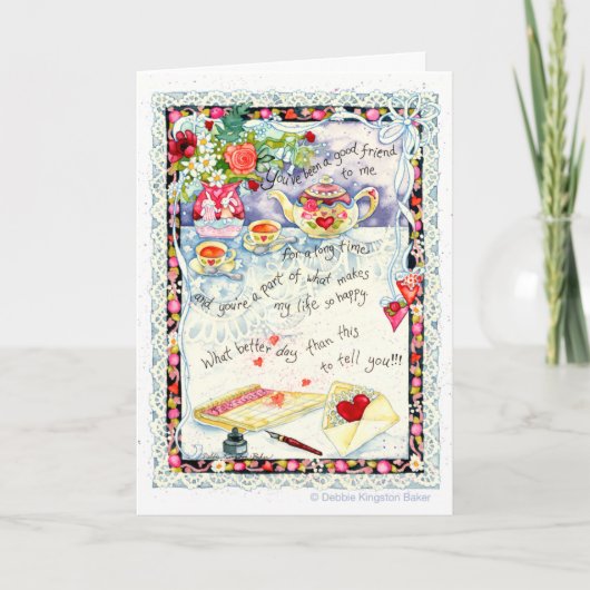 Good Friend Valentine Feiertagskarte (Vorderseite)