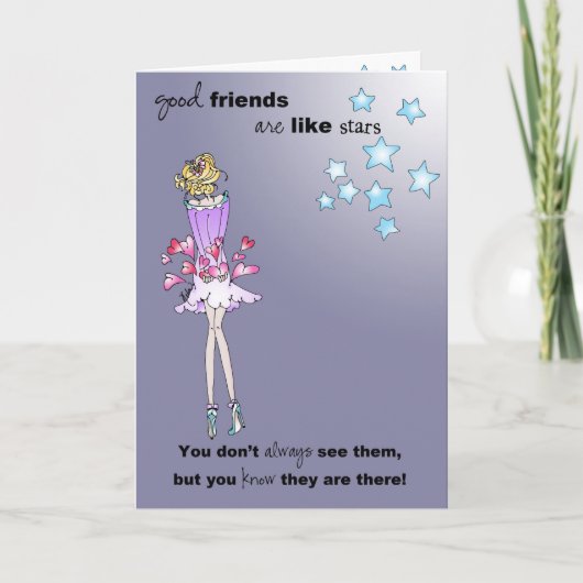 Good friends are like stars! dankeskarte (Vorderseite)