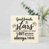Good Friends Are Like Stars Karte (Stehend Vorderseite)