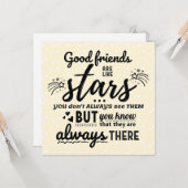 Good Friends Are Like Stars Karte (Vorderseite/Rückseite Beispiel)