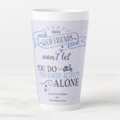 Good Friends Lila Typografy Zitat Milchtasse (Vorderseite)