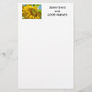 Good Friends Stationery SUNFLOWERS SUN BLUME Briefpapier