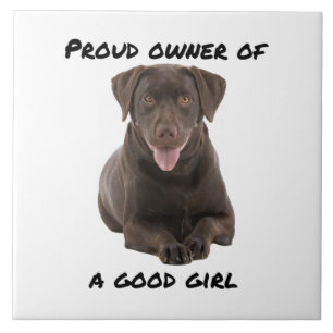 Good Girl Chocolate Labrador Fliese