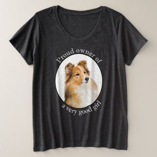 Good Girl Sheltie Große Größe T-Shirt (Design vorne)