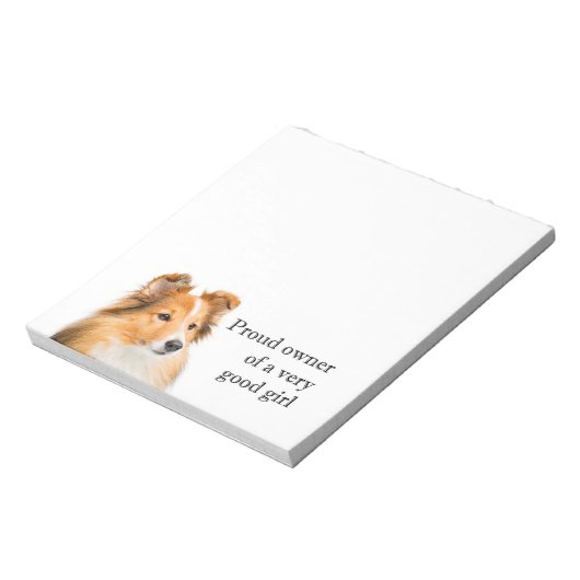 Good Girl Sheltie Notizblock (Rotiert)