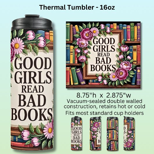 Good Girls Read Bad Books Thermosbecher
