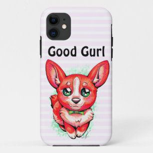 "Good Gurl" Kawaii Niedlich Red Corgi Welpe Dog Case-Mate iPhone Hülle