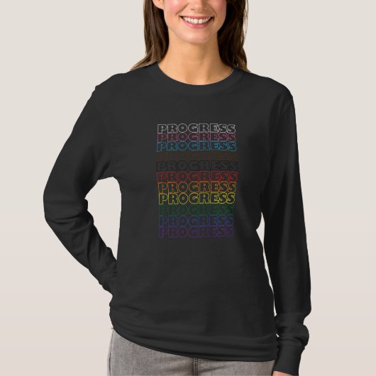 Good & Happy Progress Gay Pride Rainbow Flag Lgbtq T-Shirt (Vorderseite)