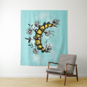 Good Hexe Floral Moon Boho Wandteppich (Beispiel)