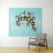 Good Hexe Floral Moon Boho Wandteppich (Beispiel (Horizontal))