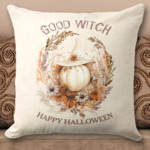 Good Hexe Halloween Boho Pumpkin Pillow