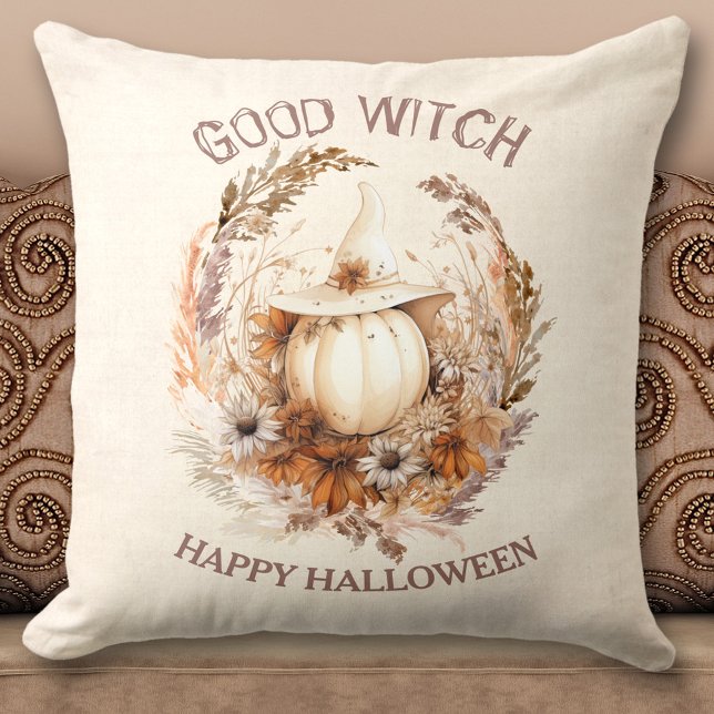 Good Hexe Halloween Boho Pumpkin Pillow Kissen (Good Witch Halloween Boho Pumpkin Pillow)