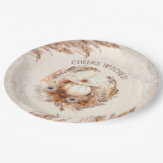 Good Hexe Halloween Brautparty Party Pappteller (Schrägansicht)